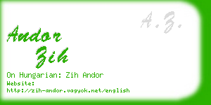 andor zih business card